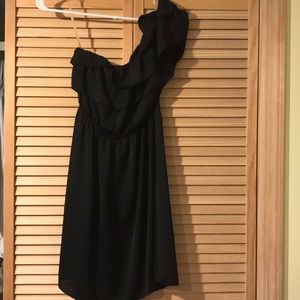 Black one shoulder dress